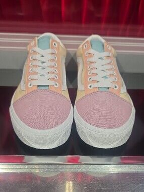 Vans Old Skool Pastel Block Multi True White Men’s 6.5 Women’s 8 New With Box